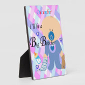 イーゼル・ビッグブラザー付き卓上プラーク12月 フォトプラーク (側面)