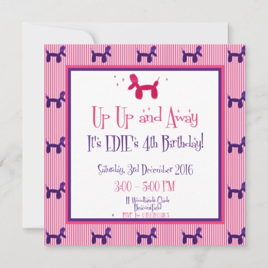 イーディの4歳の誕生日 カード (正面)