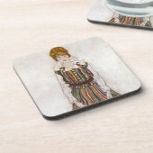 イーディスSchieleのコースターのエゴンSchieleのポートレート コースター (左側)