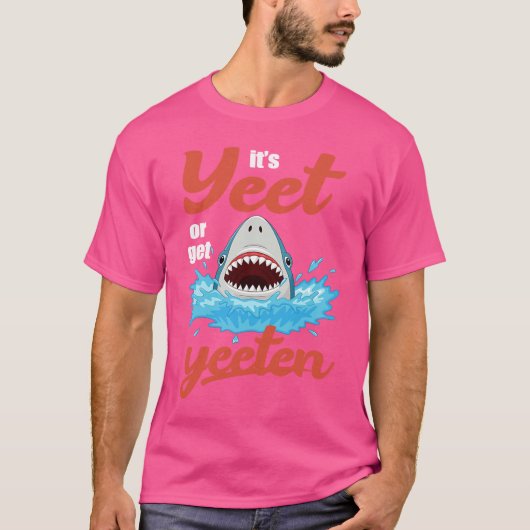 イートするかイートされるか サメのダジャレ Tシャツ (正面)
