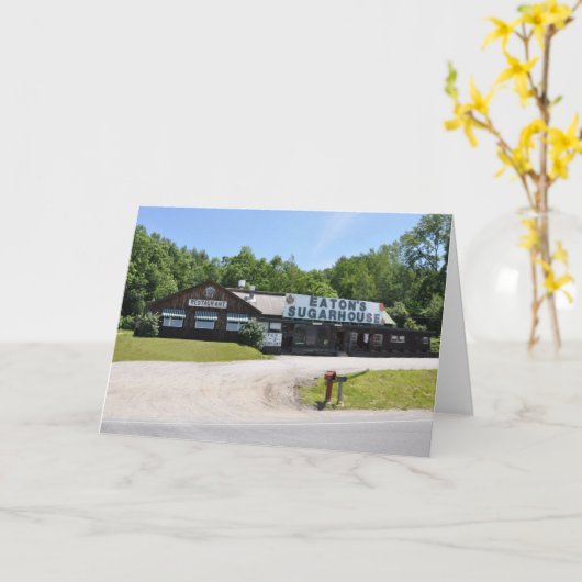 イートンズスガーハウス – 折り畳みグリーティングカード カード (黄色い花)