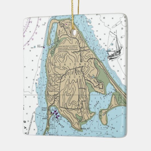 イートンズネックNY航海のクリスマス セラミックオーナメント (左)
