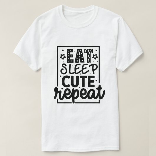 イート スリープ かわいい リピート-01 Tシャツ (デザイン正面)