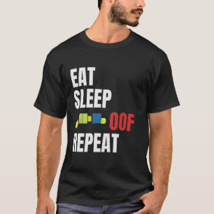 イート スリープ ウーフ リピート おもしろ メメ ゲーマー プレゼント アイデア Tシャツ