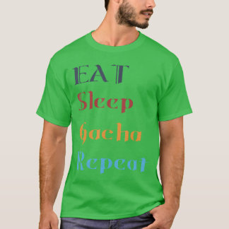 イート スリープ ガチャ リピート ゲーマー ガール Tシャツ