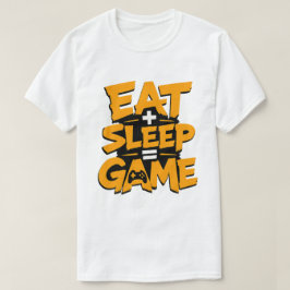 イート スリープ ゲーム オレンジ グランジ ゲーマー 引用 Tシャツ