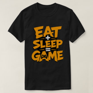 イート スリープ ゲーム オレンジ グランジ ゲーマー 引用 Tシャツ
