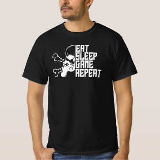 イート スリープ ゲーム リピート おもしろ ゲーマー 引用 Tシャツ