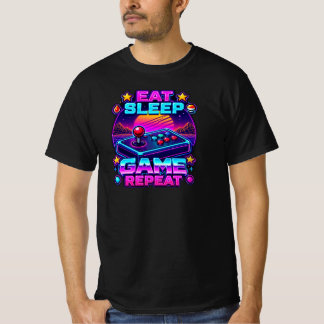 イート スリープ ゲーム リピート Tシャツ