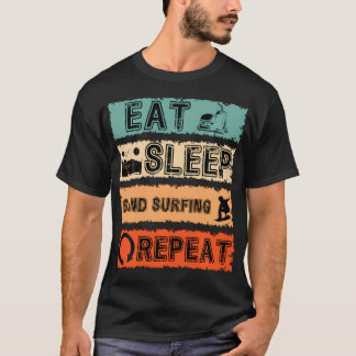 イート スリープ サンド サーフィン リピート スポーツ サイクル Tシャツ