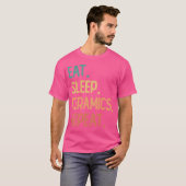 イート スリープ セラミックス リピート Tシャツ (正面フル)