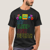 イート スリープ ダッシュ リピート ゲーマー Tシャツ (正面)