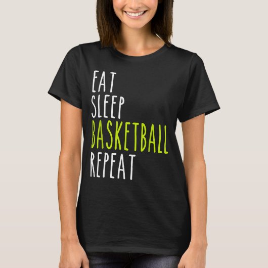 イート スリープ バスボール リピート Tシャツ (正面)