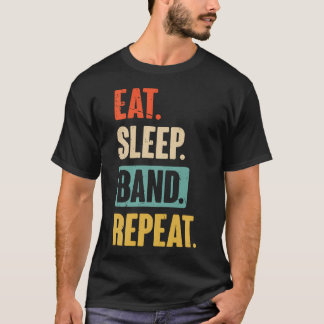 イート スリープ バンド リピート マーチング バンド ジャズ バンド Tシャツ