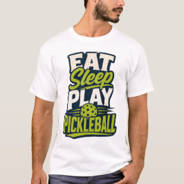 イート スリープ プレイ ピックルボール レトロ スポーツ Tシャツ