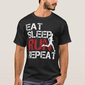 イート スリープ ラン リピート トラック フィールド ランニング Tシャツ