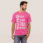 イート スリープ 卓球 リピート Tシャツ (正面フル)
