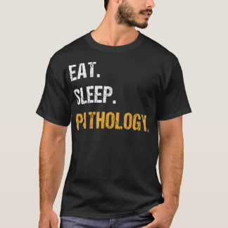 イート スリープ 病理学 おもしろ 病理医 医師 科学 Tシャツ