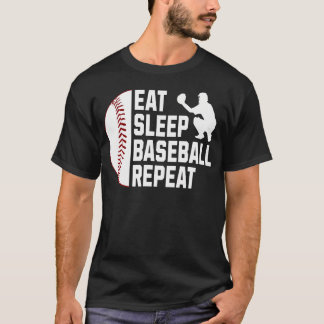 イート スリープ 野球 リピート ハードコア スポーツ Tシャツ