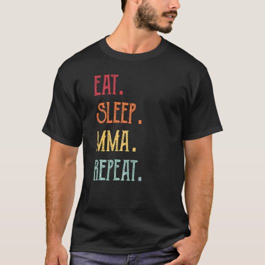 イート スリープ MMA リピート Tシャツ (正面)
