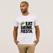 イート ドリンク フィエスタ ミニマル レトロ Tシャツ (正面フル)