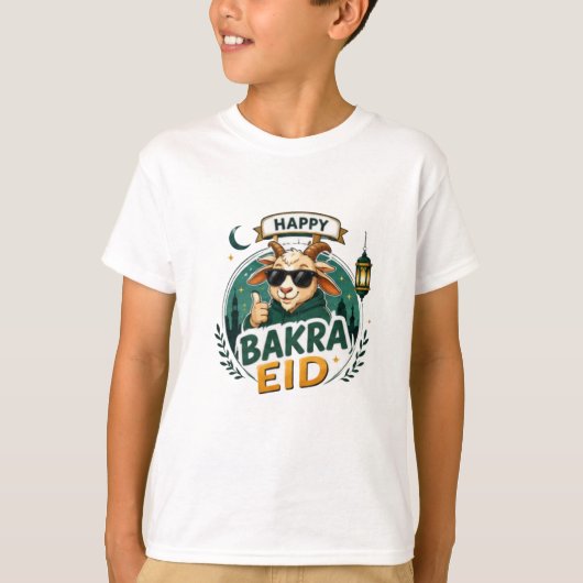 イードのヤギのキャラクタープリント Tシャツ (正面)
