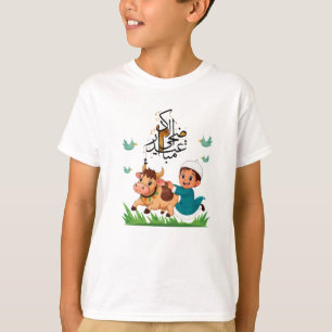 イードのヤギのキャラクタープリント Tシャツ