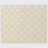 イードまたはラマダンのランタン&三日月シームレス ラッピングペーパー (フラット)