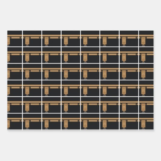 イードアダムバラクカアバ羊の模様 ラッピングペーパーシート (正面)