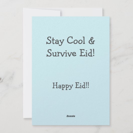 イードアドハおもしろいミーム – 休暇モードでヤギ シーズンカード (裏面)