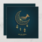 イードアルアドハムバラクヤギ三日月伝統的灯 シーズンカード (正面/裏面)
