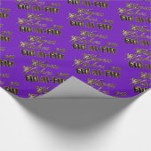 イードアルフィットルパープル金ゴールドタイポグラフィでの温かい願い ラッピングペーパー (角)