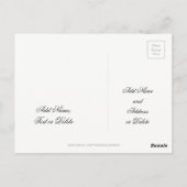 イードアルフィトルパープル金ゴールドタイポグラフィ ポストカード (裏面)