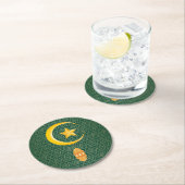 イードアルフィトルムバラクラマダンカレムーンスター ラウンドペーパーコースター (インサイチュ)