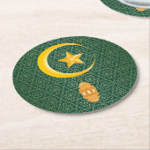 イードアルフィトルムバラクラマダンカレムーンスター ラウンドペーパーコースター (アングル)