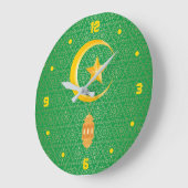 イードアルフィトルムバラクラマダンカレムーンスター ラージ壁時計 (傾斜)