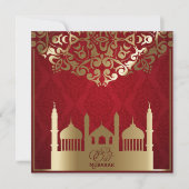 イードアルフィトルムバラックモスク金ゴールドパターンレッド シーズンカード (正面)