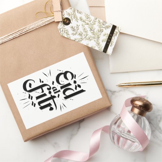 イードアルフィトル 長方形シール (ギフト)