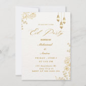 イードエレガントムバラクの招待フローラベージュムスリム 招待状 (正面)