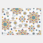 イードエレガントムバラク書道カラフル ラッピングペーパーシート (正面)