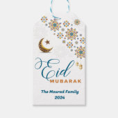イードエレガント・ムバラク・アラビア書道ムーンスターズ ギフトタグ (正面)