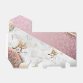 イードエレガント・ムバラク・アラビア書道金ゴールド フェイバーボックス (折り畳みなし)