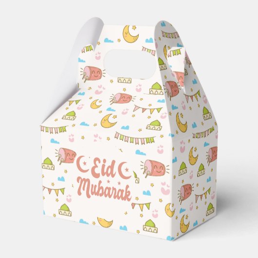 イードカラフルムバラクEid Goodie Faver Box フェイバーボックス (正面サイド)