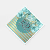 イードティール（緑がかった色）フローラナプキン スタンダードランチョンナプキン (角)