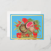 イードノウルーズムバラクのザクロ箔はがき 箔シーズンポストカード (正面/裏面)