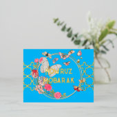 イードノウルーズモバラク葉書 箔シーズンポストカード (立ち正面)