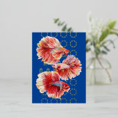 イードノウルーズラッキーゴールドフィッシュトリオフォイルポストカード 箔シーズンポストカード (立ち正面)