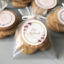 イードパーソナライズされたムバラクピンクの花シール