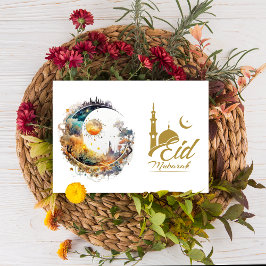 イードムバラクの月と太陽のファンタジーイードグリーティング シーズンカード