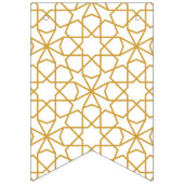 イードムバラクイスラムの幾何学的金ゴールド装飾 バンティングフラッグ (第2の旗)